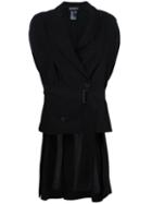 Ann Demeulemeester Sleeveless Belted Jacket, Women's, Size: 36, Black, Cotton/rayon/viscose
