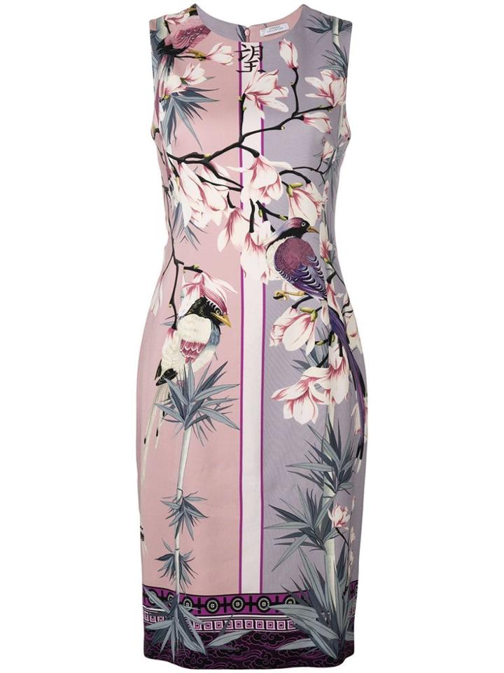 Versace Collection Floral-print Dress - Pink & Purple