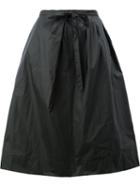 Maison Margiela Flared Mid-length Skirt, Women's, Size: 42, Black, Cotton/polyurethane