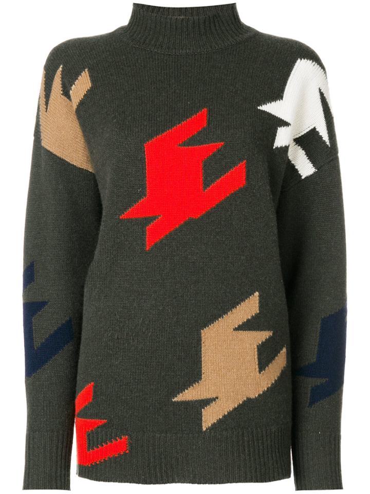 Victoria Beckham Intarsia-knit Jumper - Green