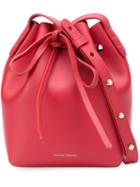 Mansur Gavriel Mini Bucket Shoulder Bag, Women's, Red, Calf Leather