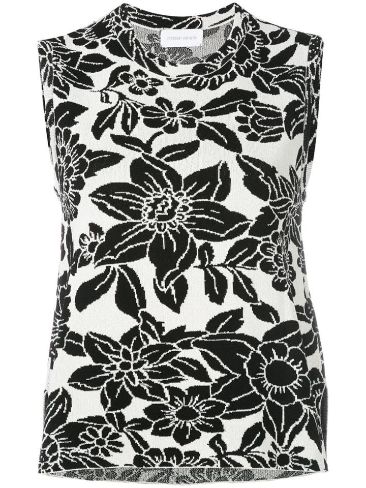 Christian Wijnants Sleeveless Floral Top - Black