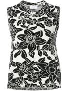 Christian Wijnants Sleeveless Floral Top - Black