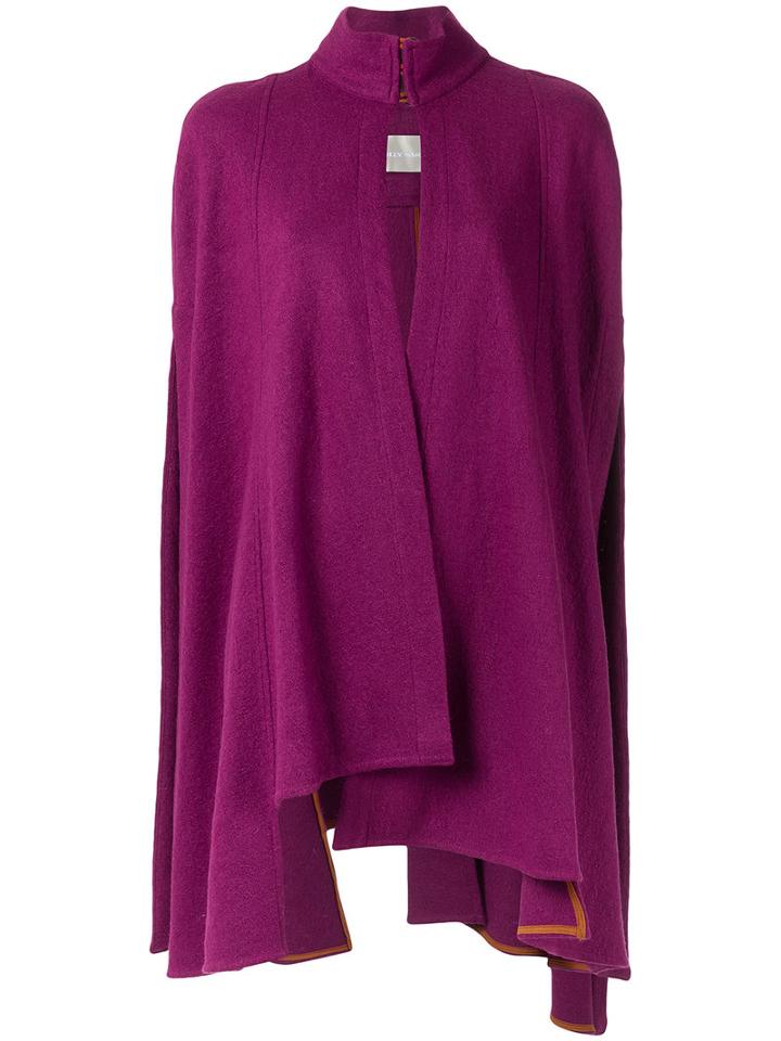 Panelled Cape - Women - Viscose/wool - 42, Pink, Viscose/wool, Lilly Sarti
