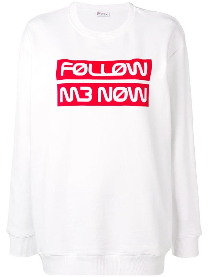 Red Valentino Follow Me Now Sweatshirt - White
