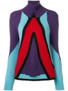 Bottega Veneta Cashmere Geometric Panel Jumper - Multicolour