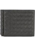 Bottega Veneta Woven Leather Wallet - Grey