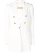 Elie Saab Tailored Buttoned Blazer - White