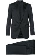 Tagliatore Satin Trim Velvet Jacket - Black