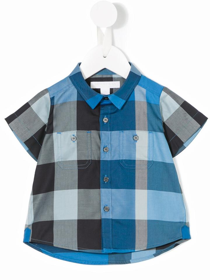 Burberry Kids - Checkered Shirt - Kids - Cotton - 24 Mth, Blue