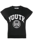 Msgm Youth Print T-shirt - Black
