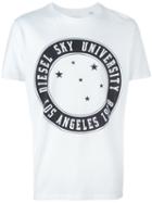 Diesel Print T-shirt, Men's, Size: Xxl, White, Cotton