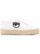 Chiara Ferragni Eye Detailed Espadrille Sneakers - White