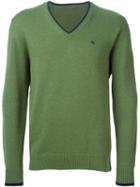 Etro V-neck Sweater, Men's, Size: Large, Green, Wool