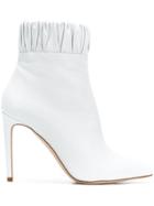 Chloe Gosselin Gathered Ankle Boots - White