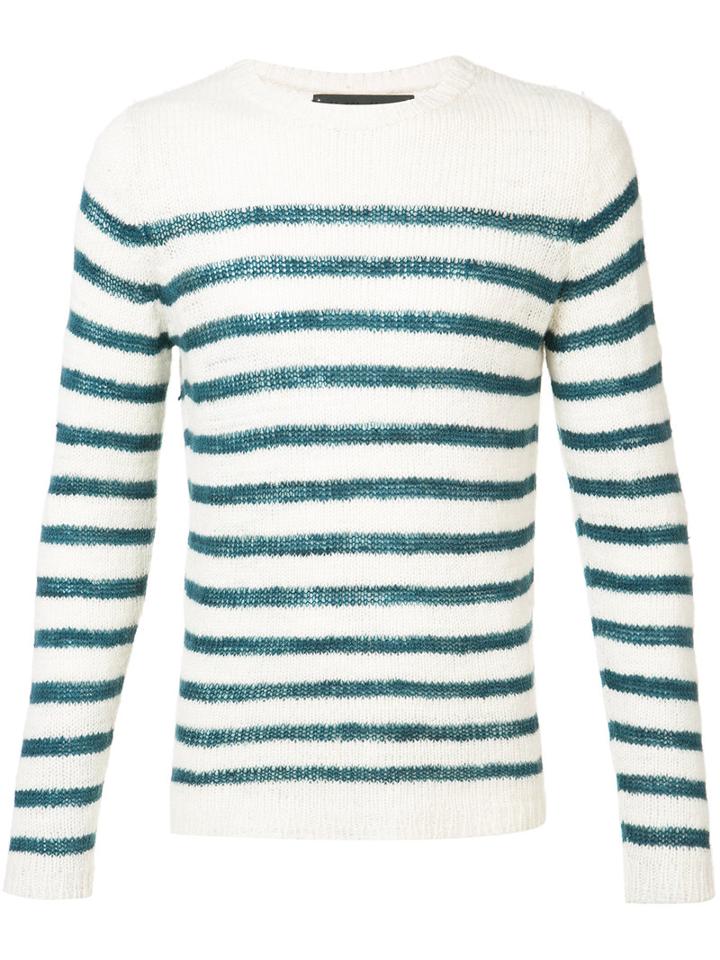 The Elder Statesman Cashmere Picasso Jumper, Adult Unisex, Size: Xs, White, Cashmere