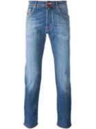 Jacob Cohen Straight Leg Jeans, Men's, Size: 32, Blue, Cotton/spandex/elastane