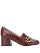 Gucci Double G Fringed Loafers - Red