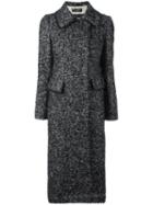 Dolce & Gabbana Bouclé Midi Coat, Size: 42, Black, Virgin Wool/mohair/silk