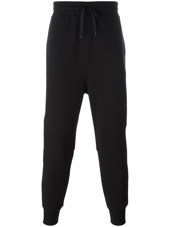 Drawstring Track Pants, Men's, Size: Large, Black, Cotton, Ami Alexandre Mattiussi