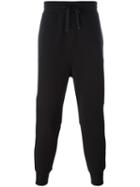 Drawstring Track Pants, Men's, Size: Large, Black, Cotton, Ami Alexandre Mattiussi