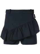 3.1 Phillip Lim Ruffled-apron Shorts - Blue
