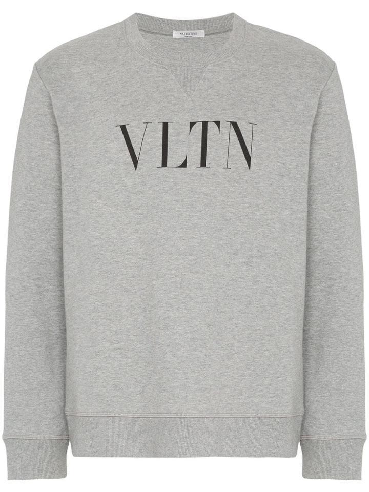 Valentino Vltn Print Sweatshirt - Grey