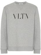 Valentino Vltn Print Sweatshirt - Grey