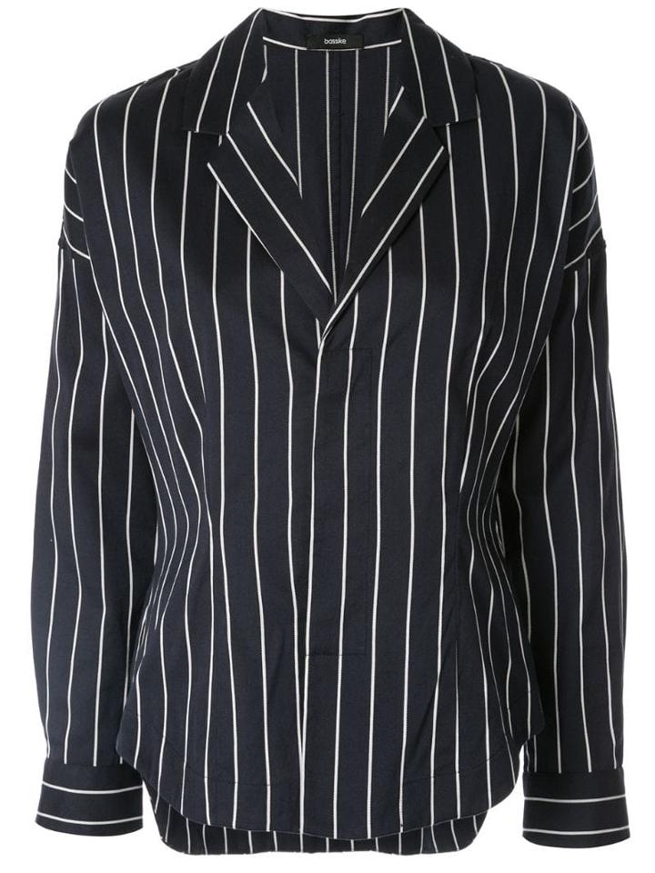 Bassike Pinstripe Jacket-style Shirt - Blue