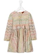 Missoni Kids Zig-zag Knitted Dress, Toddler Girl's, Size: 4 Yrs, Nude/neutrals