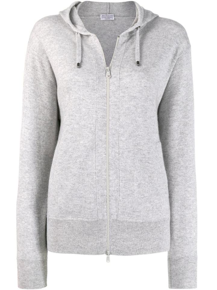 Brunello Cucinelli Zip Front Track Jacket - Grey