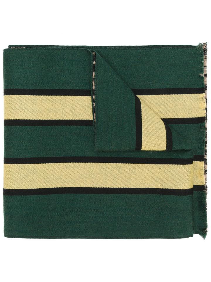 Palm Angels - Patterned Scarf - Men - Virgin Wool - One Size, Brown, Virgin Wool
