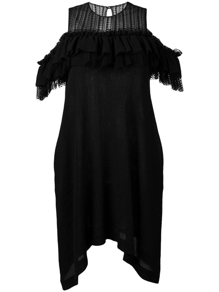 Philosophy Di Lorenzo Serafini - Cold Shoulder Dress - Women - Cotton - 40, Black, Cotton
