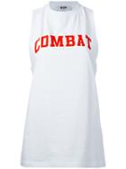 Msgm - Combat Print Tank - Women - Cotton - Xs, White, Cotton