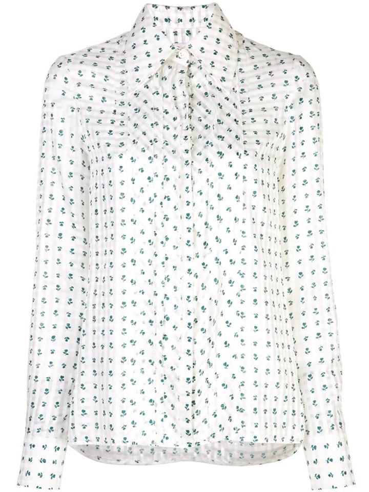 Carolina Herrera Floral Print Shirt - White