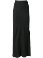 Rick Owens Ruffle Detail Long Skirt - Black