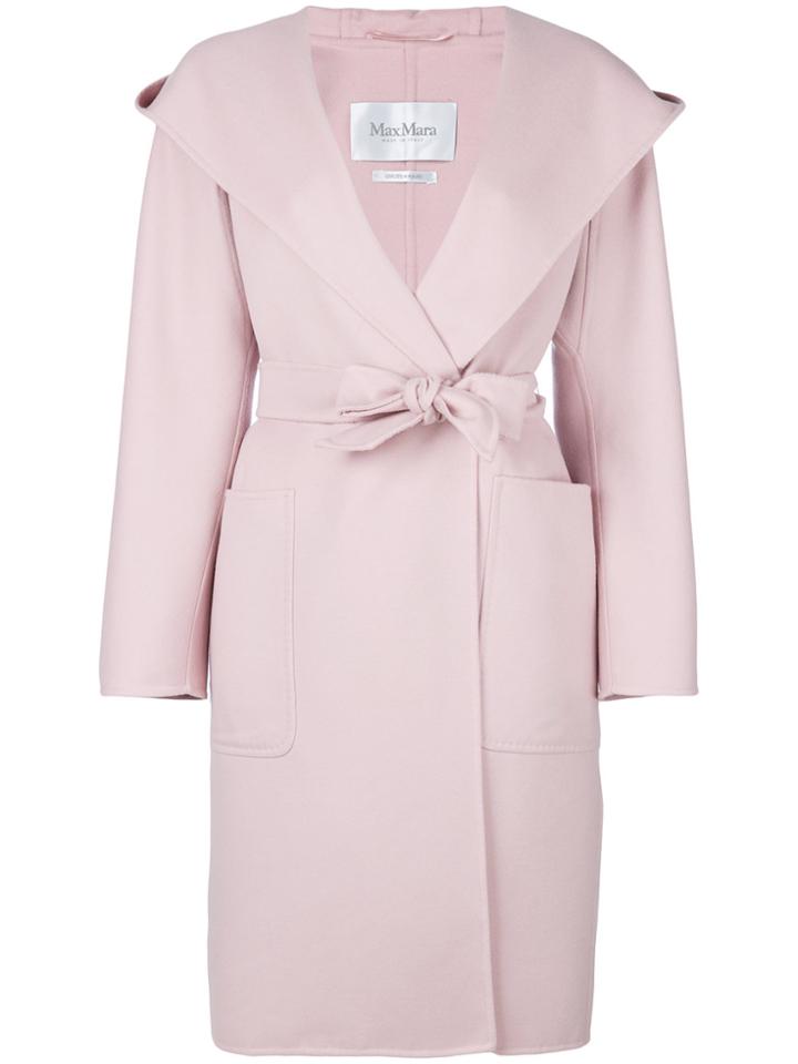 Max Mara Mozart Hooded Coat - Pink & Purple