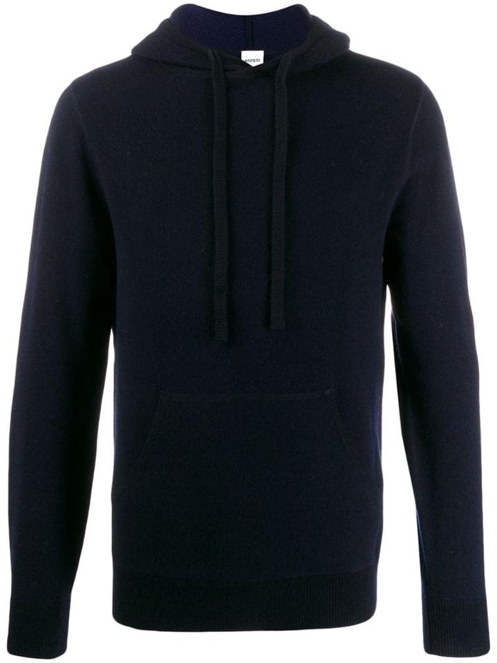 Aspesi Fine Knit Hooded Jumper - Blue