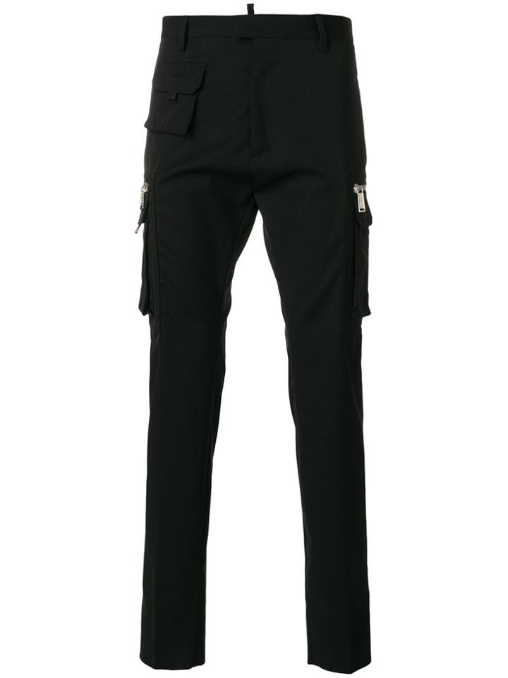 Dsquared2 Tailored Cargo Trousers - Black