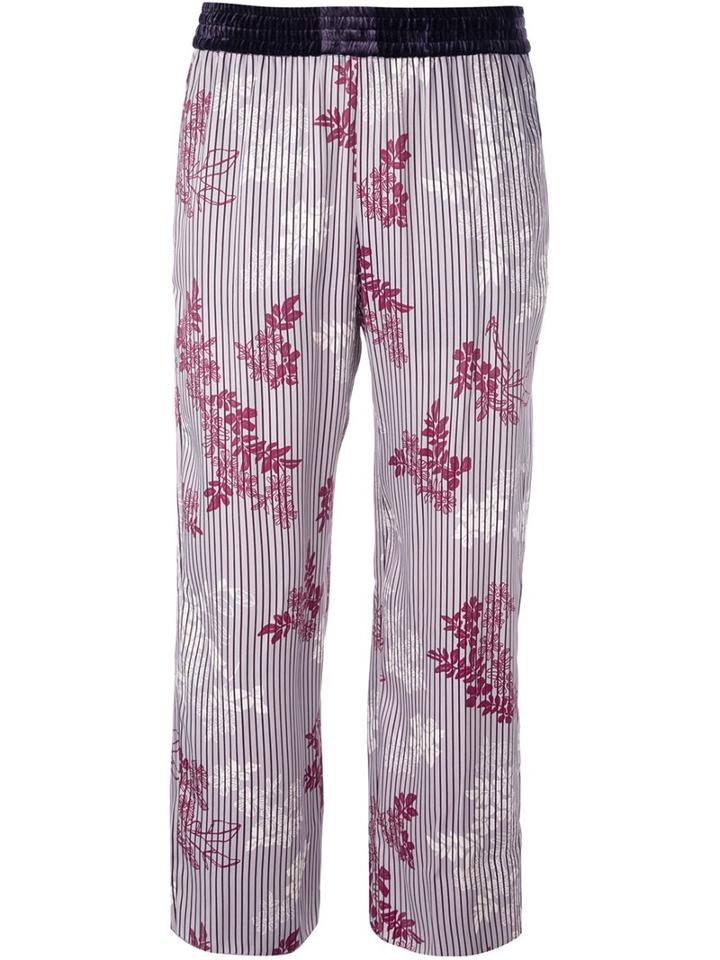 Forte Forte Floral Stripe Cropped Trousers