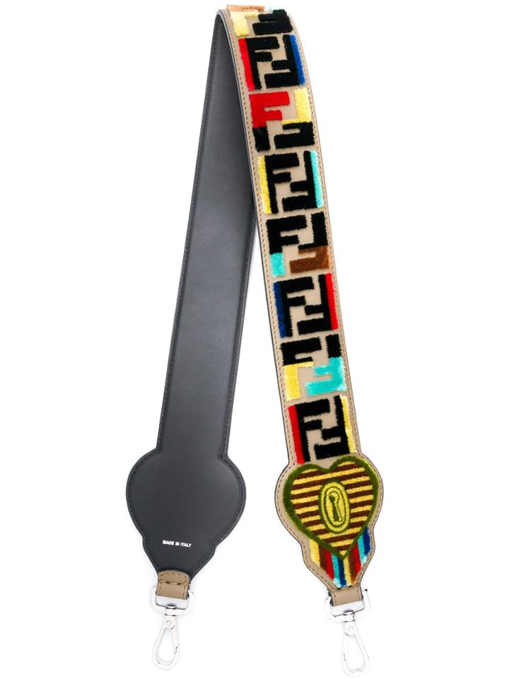 Fendi Logo Bag Strap - Neutrals