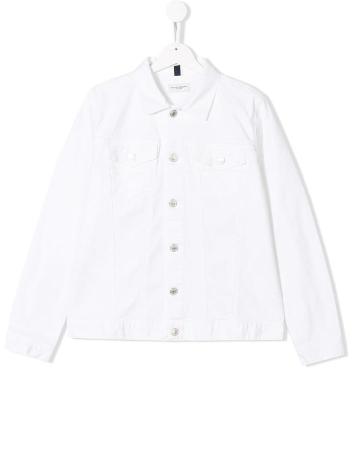 Paolo Pecora Kids Slim-fit Denim Jacket - White