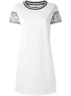 Kenzo Logo Print T-shirt Dress - White