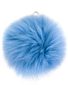 Furla Bubble Pom Pom Key Ring - Blue