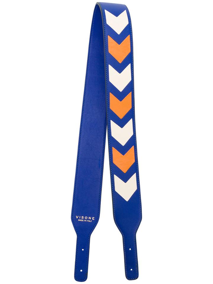 Visone Printed Bag Strap - Blue