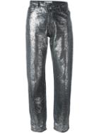Golden Goose Deluxe Brand Glitter Jeans, Women's, Size: 28, Grey, Cotton