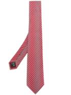 Giorgio Armani Woven Stripe Tie - Red