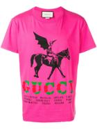 Gucci Winged Jockey Logo T-shirt - Pink