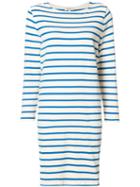 Ymc Breton Stripe Dress, Women's, Size: Large, Blue, Cotton