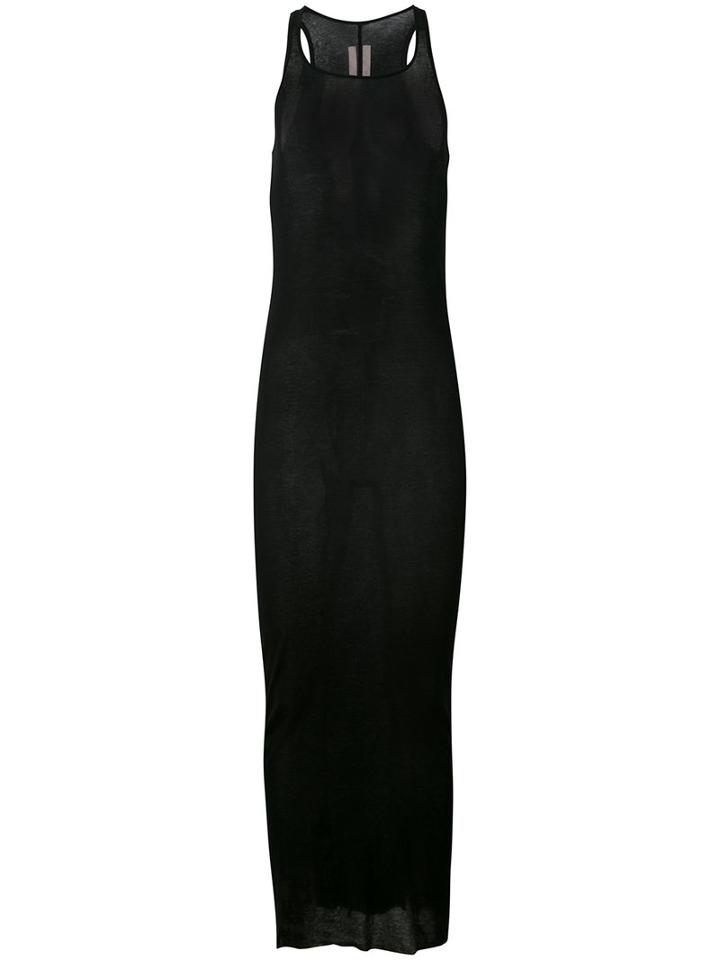 Rick Owens - Tank Dress - Women - Cotton - 38, Black, Cotton